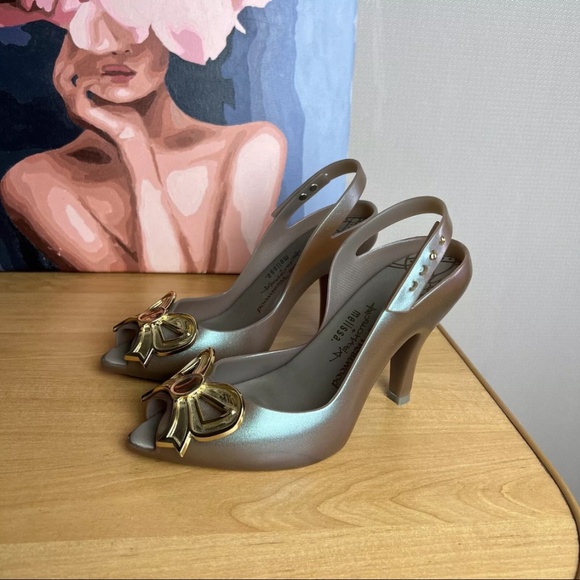 Vivienne Westwood Anglomania Melissa Lady Dragon ll Bow Heels US7 - Picture 1 of 10
